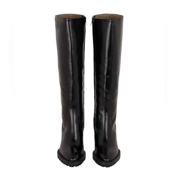 NWOT Allsaints Leather Harlem Knee-High Black Boots – Sz 9 - Picture 3 of 10